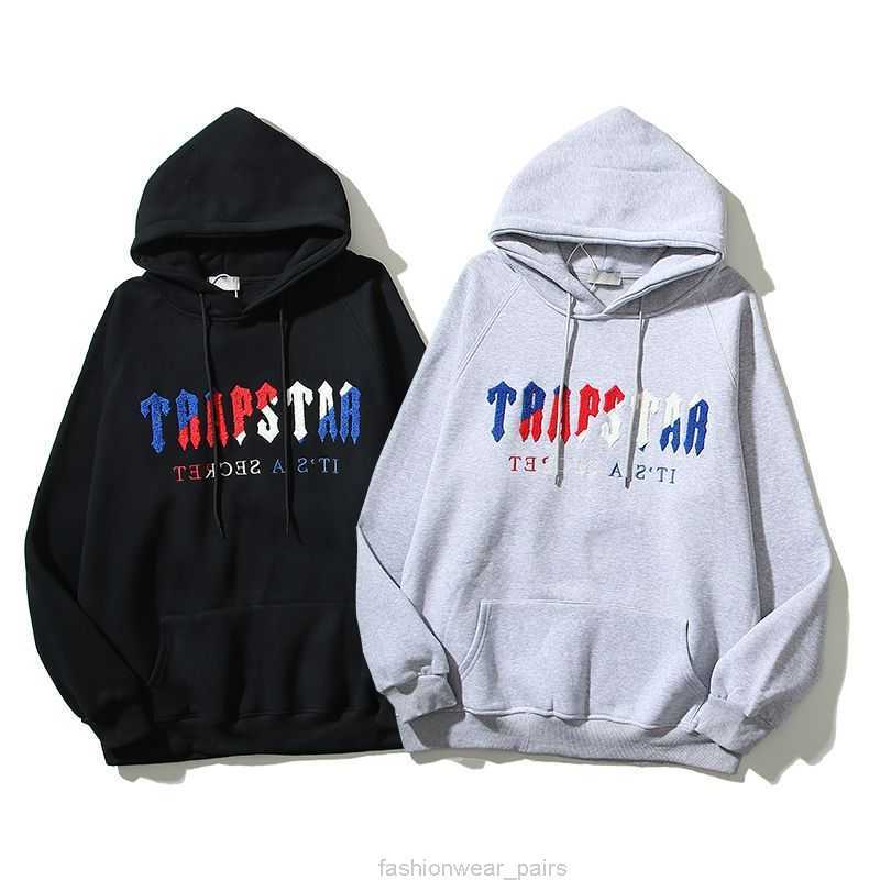 Designer Clothing Men's Sweatshirts Fashion Streetwear Trapstar Ukdrill Towel Embroidery Hooded Sweater Male Pullover jacket Jumpers Tops Sportswear Clothing