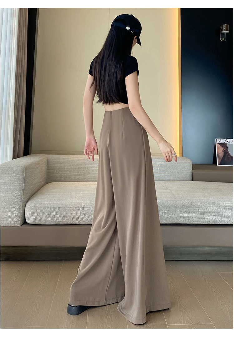 Womens high waist chiffon wide leg loose palazzo maxi long pants trousers SMLXL