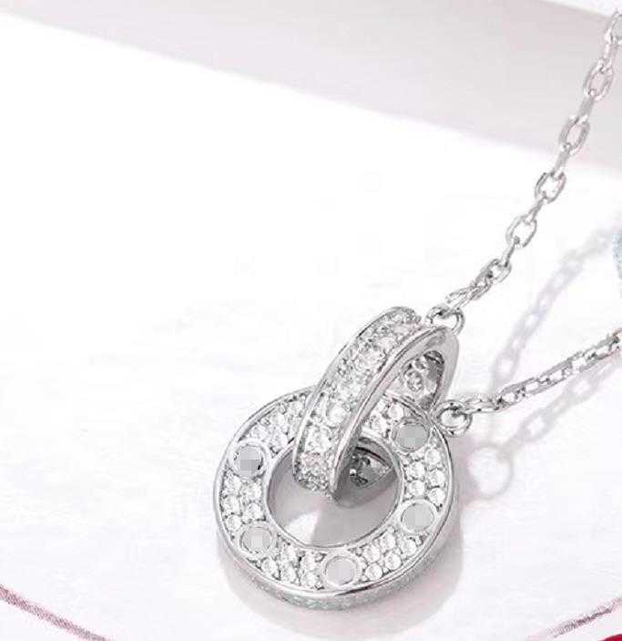 high-quality Carti Double Ring Necklace Titanium Steel Plated Chain Pendant Star Collar
high-quality Carti Double Ring Necklace Titanium Steel Plated Chain Pendant Star Collar