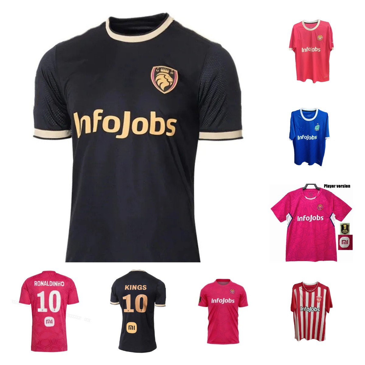 2023 Porcinos FC soccer jerseys 23 24 King' League of Spain Chicharito Ronaldinho pique football shirts Kun Aguero Hernandez Casillas Maillot de foot Home Pink away
2023 Porcinos FC soccer jerseys 23 24 King' League of Spain Chicharito Ronaldinho pique football shirts Kun Aguero Hernandez Casillas Maillot de foot Home Pink away
