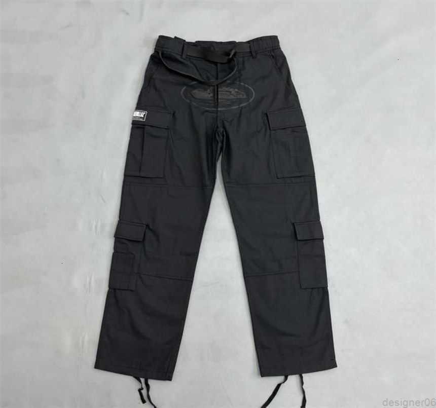 

Corteiz Men's Spring Cargo Pants Trendy Quality Trousers Y2k Harajuku Hip Hop Print Multi Pocket Overalls, Black