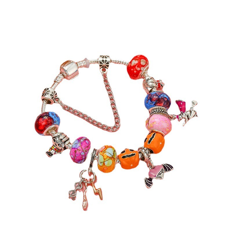 Fashion 925 Sterling Silver Cartoon Harry Wings and Flight Unicorn Potter Murano Lampwork Glass & European Charm Beads Dangle Fits Charm Bracelets & N