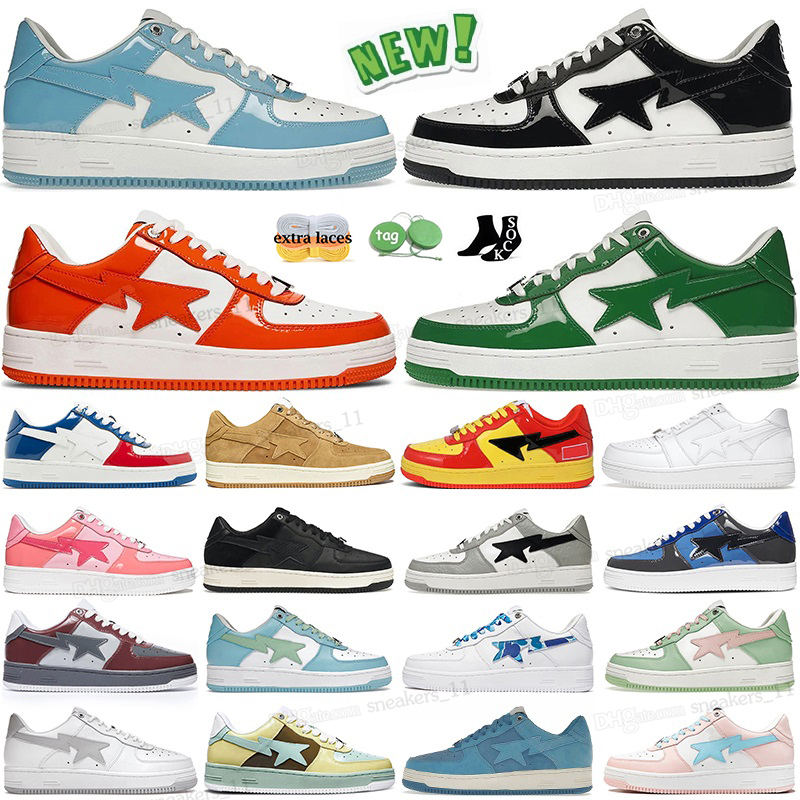 Bape Sta Bapesta SK8 Casual Shoes Low Baped for men Sneakers Patent Leather Black White Blue Camouflage Skateboarding jogging Sports Star Trainers
Bape Sta Bapesta SK8 Casual Shoes Low Baped for men Sneakers Patent Leather Black White Blue Camouflage Skateboarding jogging Sports Star Trainers