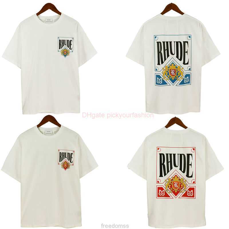 Designer Fashion Clothing Tees Tshirt American Rhude Fashion Card Letter Printing Loose Round Neck Couple Short Sleeve Tshirt Unisex Cotton Streetwear Tops Casual, Beibai hong
Designer Fashion Clothing Tees Tshirt American Rhude Fashion Card Letter Printing Loose Round Neck Couple Short Sleeve Tshirt Unisex Cotton Streetwear Tops Casual, Beibai hong