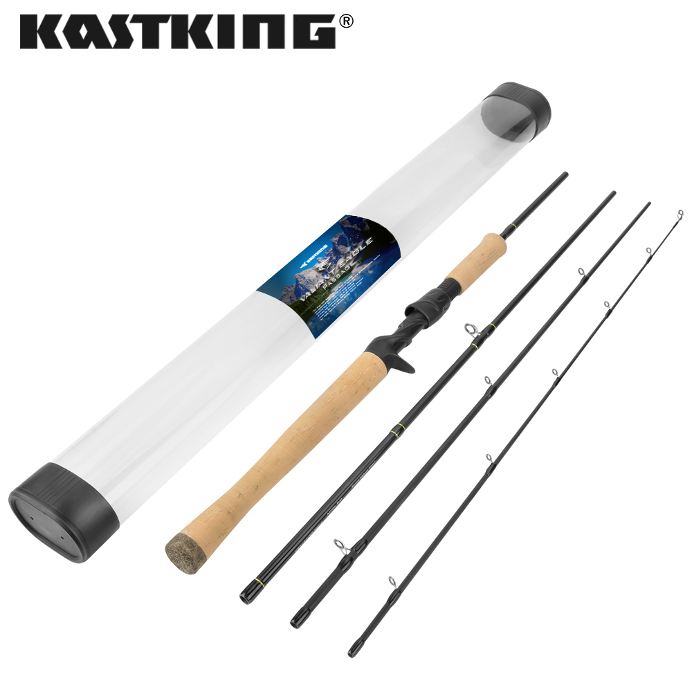 Boat Fishing Rods KastKing Valiant Eagle Passage Travel Spinning Casting Rod 4 6 Pc Pack for Bass Trout 230619