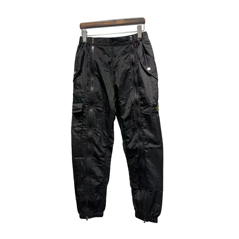 2023 High-quality Fashion Pleated Functional Metal Nylon Trousers Men's Lightweight Overalls PJ031