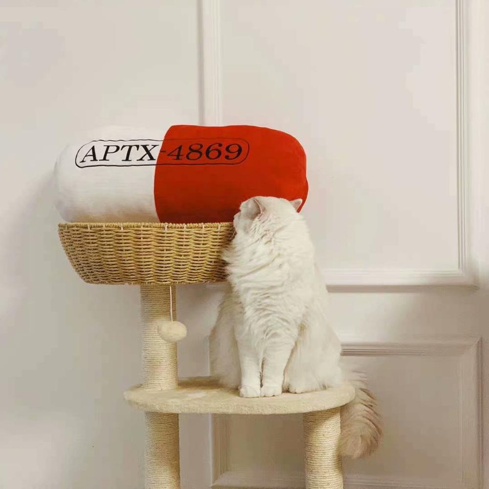 Stuffed Plush Animals Anime Detective Conan APTX-4869 Transformed Plush Pillow Jimei Kudo Transformed Soft Capsule Bay Window Pad Children's Gift