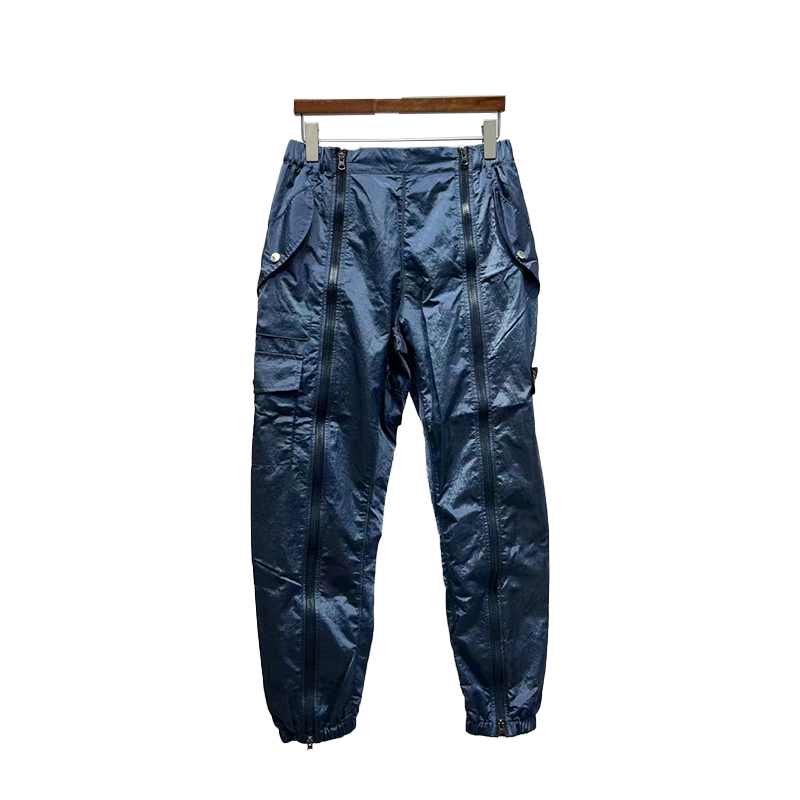 2023 High-quality Fashion Pleated Functional Metal Nylon Trousers Men's Lightweight Overalls PJ031