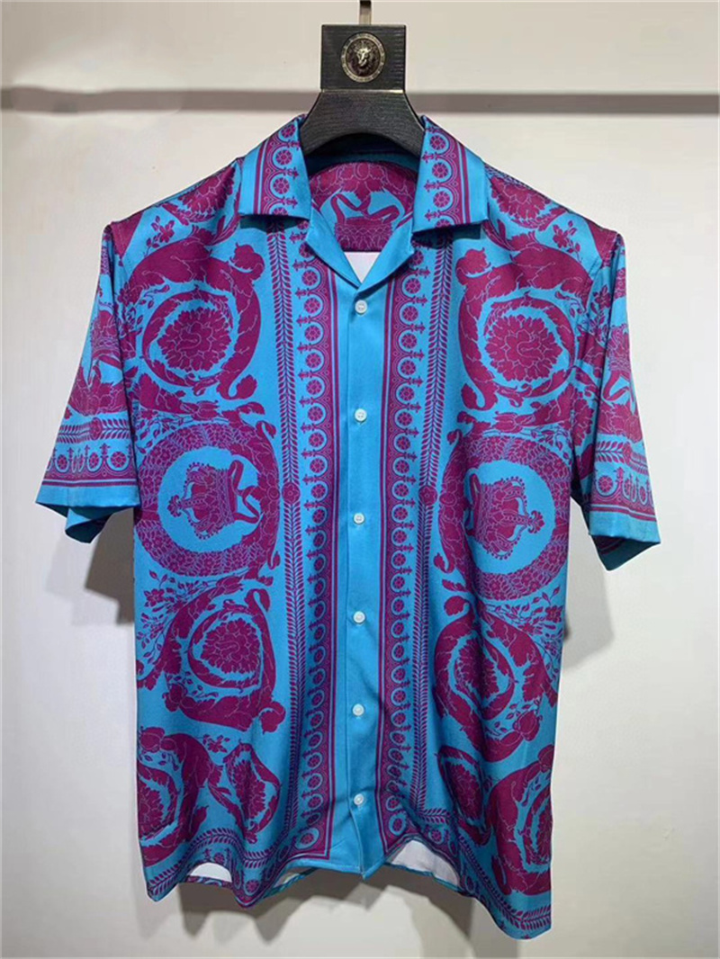 Men Designer Shirts Summer Shoort Sleeve Casual Shirts Fashion Loose Polos Beach Style Breathable Tshirts Tees Clothing M-3XL Q20