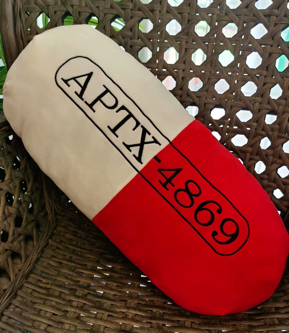 Stuffed Plush Animals Anime Detective Conan APTX-4869 Transformed Plush Pillow Jimei Kudo Transformed Soft Capsule Bay Window Pad Children's Gift