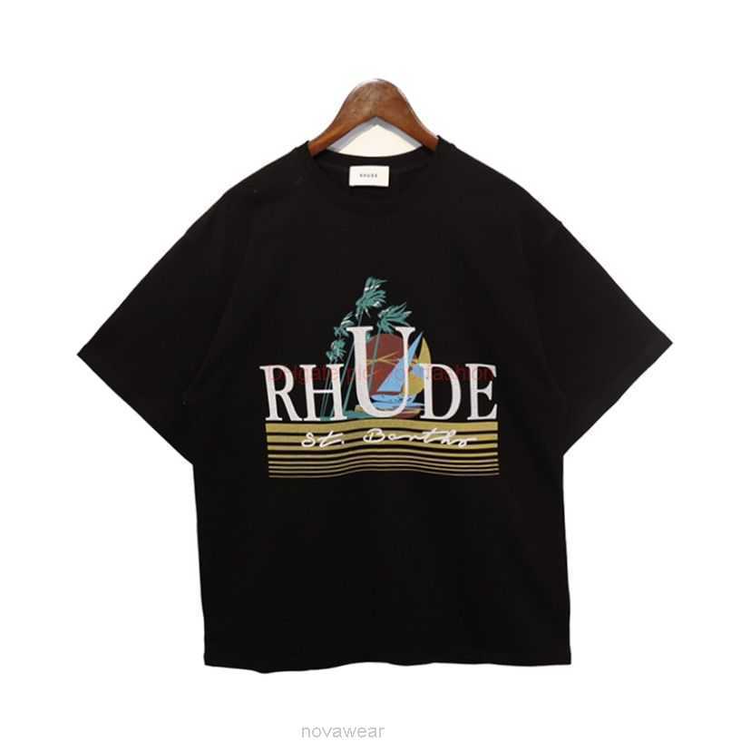 Designer Fashion Clothing Tees Tshirt the Correct Version of Rhudes New Sailboat l Printed Round Neck Short Sleeved High Street Loose Fitting Pure Cotton Tshirt for M, Black
Designer Fashion Clothing Tees Tshirt the Correct Version of Rhudes New Sailboat l Printed Round Neck Short Sleeved High Street Loose Fitting Pure Cotton Tshirt for M, Black