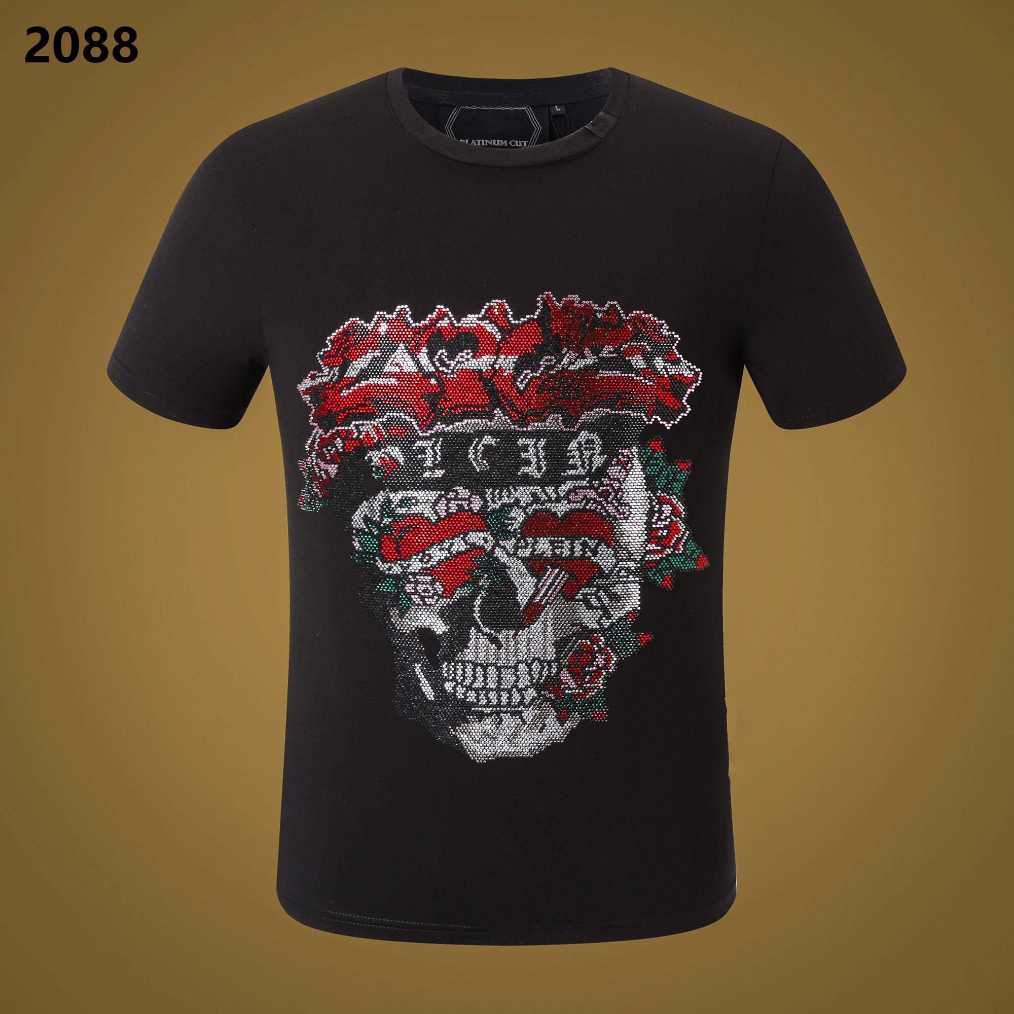 Philips Plein New Men T-Shirt Designer PP Skull Diamond T Shirt Plein Shirt Sleeve Dollar Brown Bear Brand O-Neck High Quality Skulls Paris T-Shirt PP Polo Shirt 3453