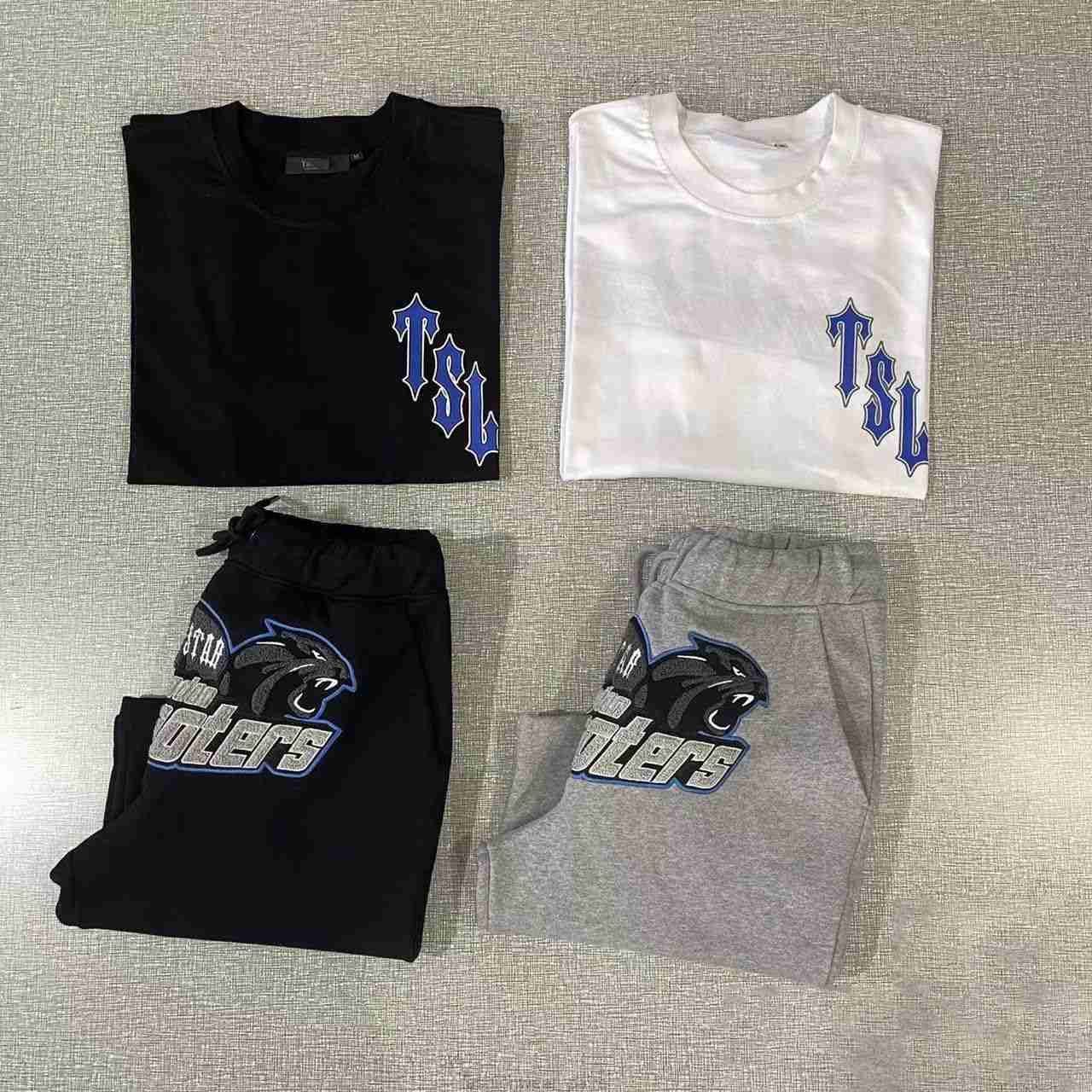 Designer Fashion Clothing Tees Tsihrts Shirts Trapstar Short Sleeve Tshirt Fashion Uk Drill Summer Casual Fashion Trapstar Short Sleeve Set Rock Hip hop Cotton 2023, White;grey and blue tiger suit
Designer Fashion Clothing Tees Tsihrts Shirts Trapstar Short Sleeve Tshirt Fashion Uk Drill Summer Casual Fashion Trapstar Short Sleeve Set Rock Hip hop Cotton 2023, White;grey and blue tiger suit