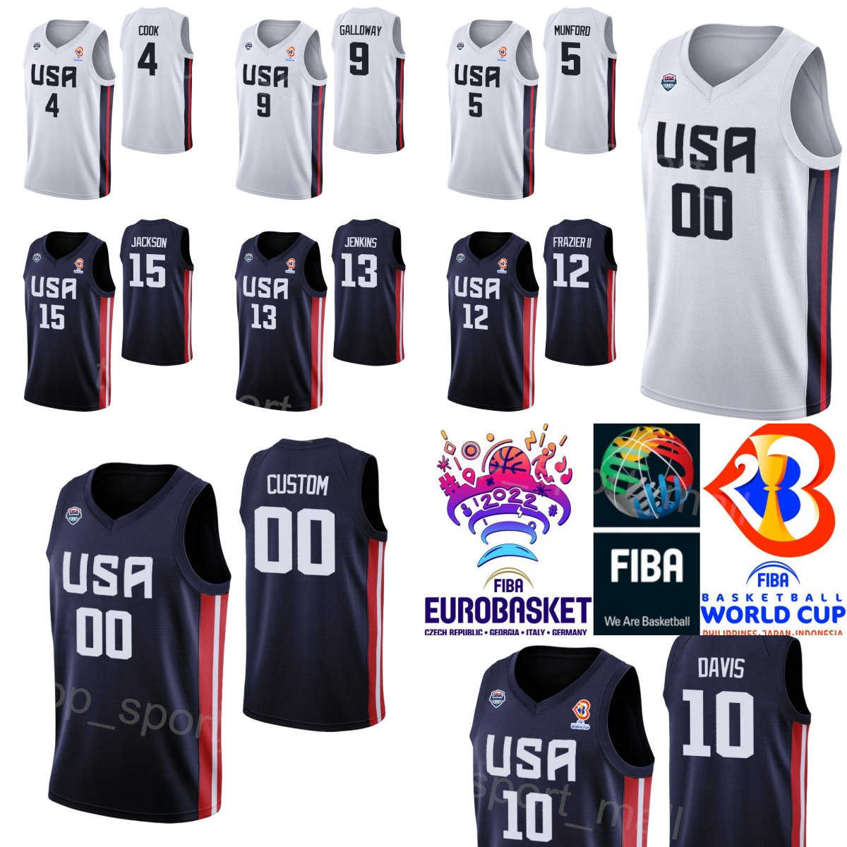 Print US Basketball 2023 World Cup 24 Walker Kessler Jersey 2 Cameron Johnson 11 DaQuan Jeffries 8 George King 15 Justin Jackson Jaren Jackson Jr Tyrese Haliburton, With fiba patch
Print US Basketball 2023 World Cup 24 Walker Kessler Jersey 2 Cameron Johnson 11 DaQuan Jeffries 8 George King 15 Justin Jackson Jaren Jackson Jr Tyrese Haliburton, With fiba patch