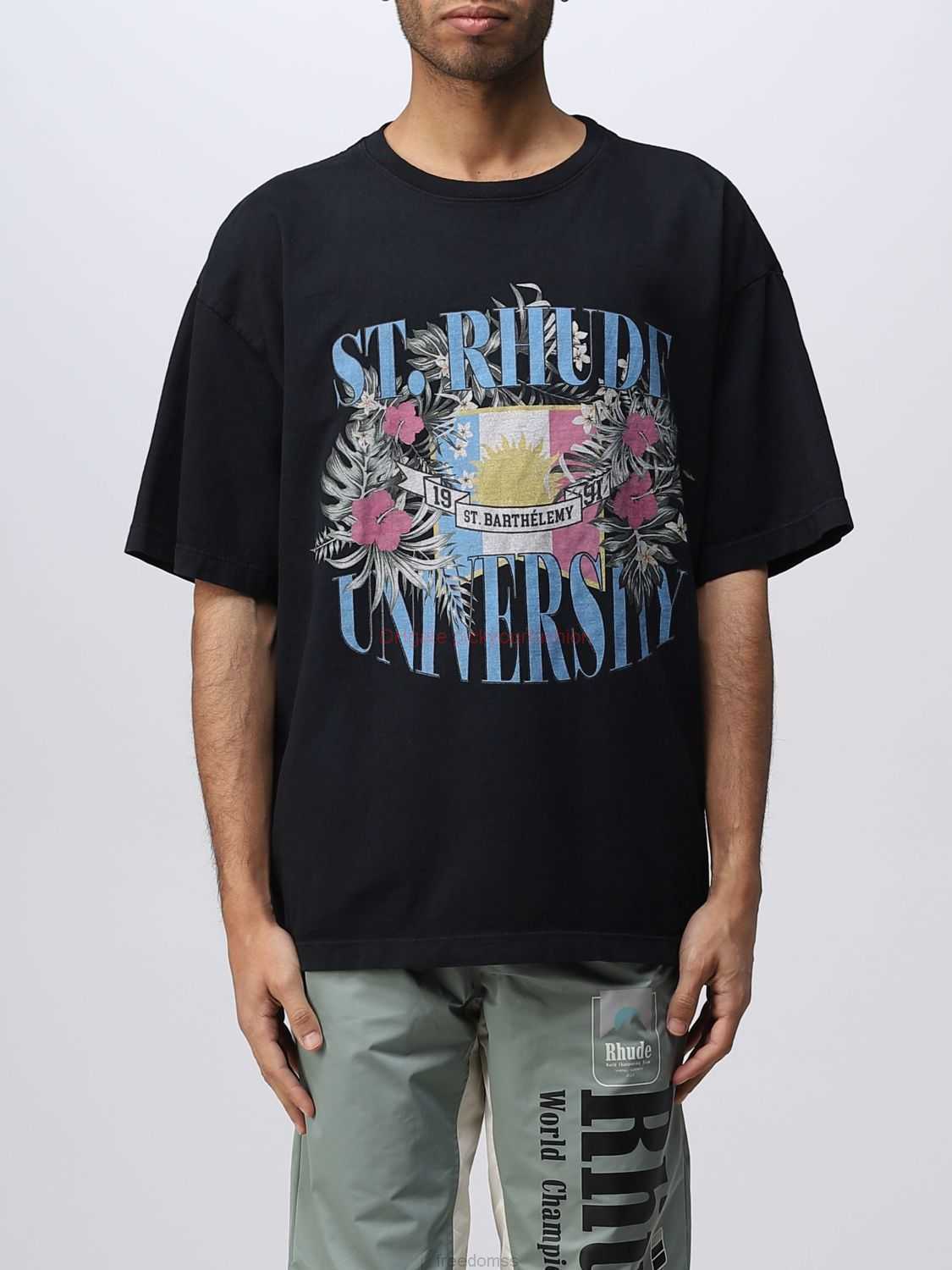 Designer Fashion Clothing Tees Tshirt Ru246rhude Stuniversity Tee Floral Alphabet University Vintage Short Sleeve Tshirt Cotton Streetwear Tops Casual Sportswe, Black
Designer Fashion Clothing Tees Tshirt Ru246rhude Stuniversity Tee Floral Alphabet University Vintage Short Sleeve Tshirt Cotton Streetwear Tops Casual Sportswe, Black