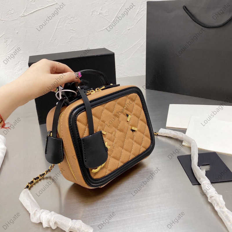 Leisure Box Cosmetic Bag Leather Caviar Camera Bag Small Fragrant Rhombus Chain Messenger Bag, Khaki9
Leisure Box Cosmetic Bag Leather Caviar Camera Bag Small Fragrant Rhombus Chain Messenger Bag, Khaki9