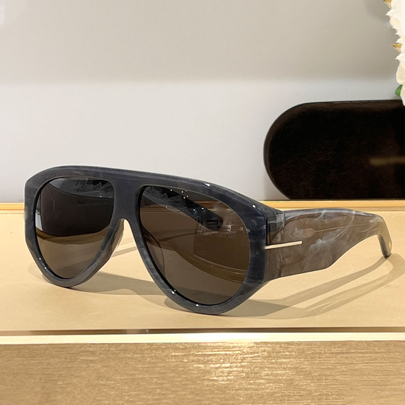 2023 Sunglasses Men Designer Tom Chunky Plate Frame FT1044 Oversized Glasses Fa…