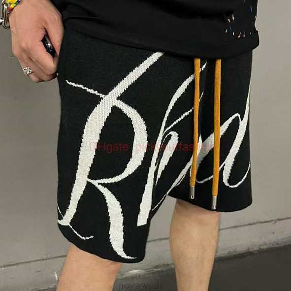 Designer Short Fashion Casual Clothing Beach shorts High Street Rhude Letter Jacquard Drawstring Shorts Casual Loose Knit Capris Joggers Sportswear Outdoor Fitne, Black
Designer Short Fashion Casual Clothing Beach shorts High Street Rhude Letter Jacquard Drawstring Shorts Casual Loose Knit Capris Joggers Sportswear Outdoor Fitne, Black