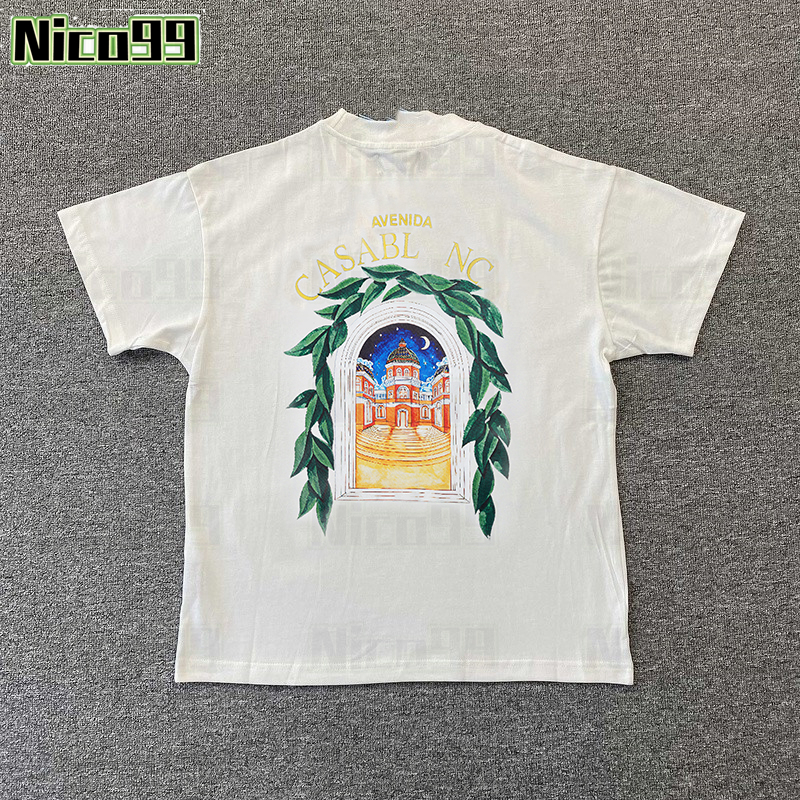 Men t shirt star castle letter print Casabaas cotton loose round neck hundred with street trend women large size short sleeve, #02
Men t shirt star castle letter print Casabaas cotton loose round neck hundred with street trend women large size short sleeve, #02