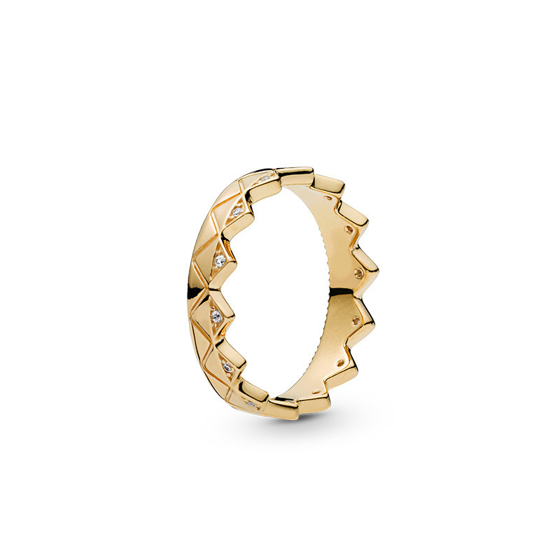 925 Sterling Silver New Fashion Women's Ring Golden Series Ginkgo Leaf Heart-shaped Honeycomb Butterfly Ring