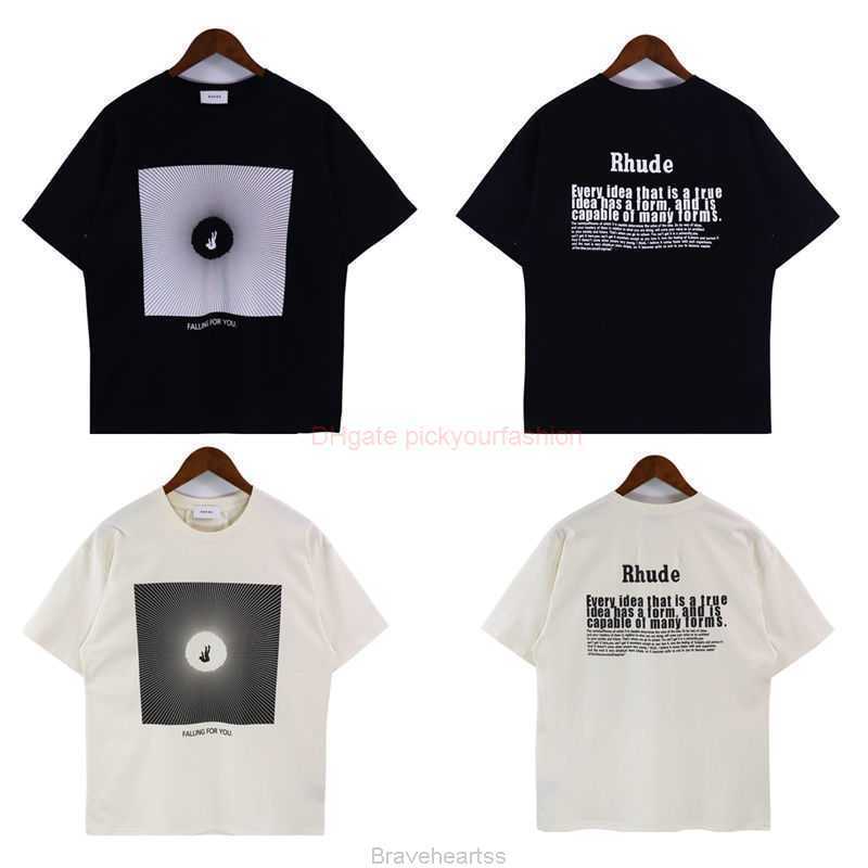 Designer Fashion Clothing Tees Tshirt Rhude Character Fallen Abstract Print Short Sleeve Round Neck High Street Casual Summer Versatile Cotton Loose Mens Womens Ts, Black
Designer Fashion Clothing Tees Tshirt Rhude Character Fallen Abstract Print Short Sleeve Round Neck High Street Casual Summer Versatile Cotton Loose Mens Womens Ts, Black