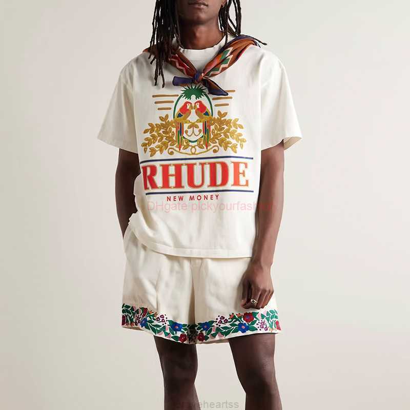 Designer Fashion Clothing Tees Tshirt Rhude Trendy Summer Macaw Flower American Vintage Mens Short Sleeved Tshirt Trend Cotton Streetwear Tops Casual Sportswear R, White
Designer Fashion Clothing Tees Tshirt Rhude Trendy Summer Macaw Flower American Vintage Mens Short Sleeved Tshirt Trend Cotton Streetwear Tops Casual Sportswear R, White