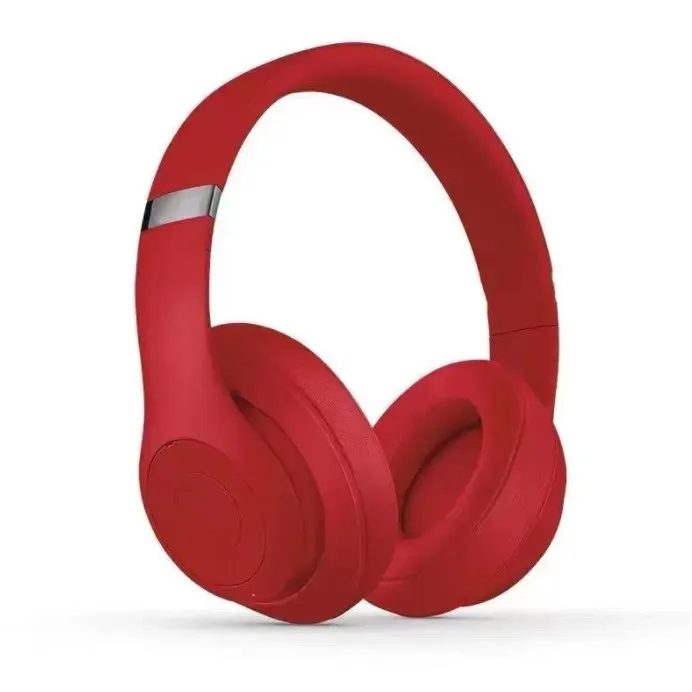 High Quality Beat Studio 3 ST3 Headband Wireless Headphone EarPhone Bluetooth headset Active Noise Cancelling Foldable with leather bag For iPhone 16 15 14 13 12 11