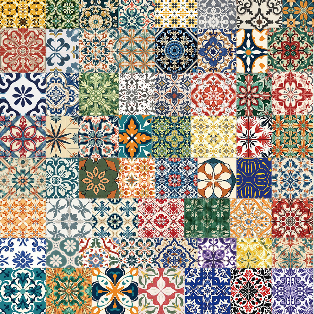 62Pcs Vintage Tile Stickers Pack Waterproof Vinyl Stickers Non-random for Car Bike Luggage Laptop Skateboard Scrapbook Water Bottle Decal, Multi-color
62Pcs Vintage Tile Stickers Pack Waterproof Vinyl Stickers Non-random for Car Bike Luggage Laptop Skateboard Scrapbook Water Bottle Decal, Multi-color