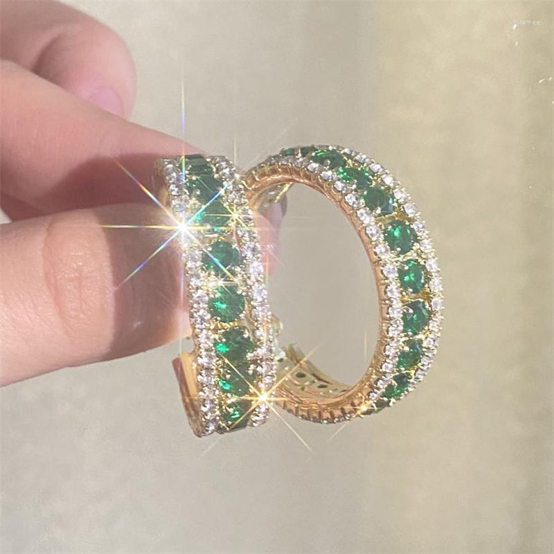 Hoop Earrings FEEHOW Luxury Vintage Green Zircon Geometric Circle Drop Earring Exquisite Jewelry Birthday Weddings For Women
Hoop Earrings FEEHOW Luxury Vintage Green Zircon Geometric Circle Drop Earring Exquisite Jewelry Birthday Weddings For Women