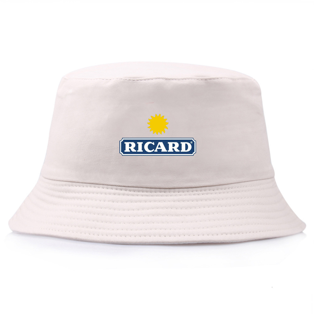 Fashion Ricard Bucket Hats Men Women Cotton Outdoor Reversible Fisherman Caps Beach Fishing Hat Girl Boy Chapeau Bob Panama Hat 220725