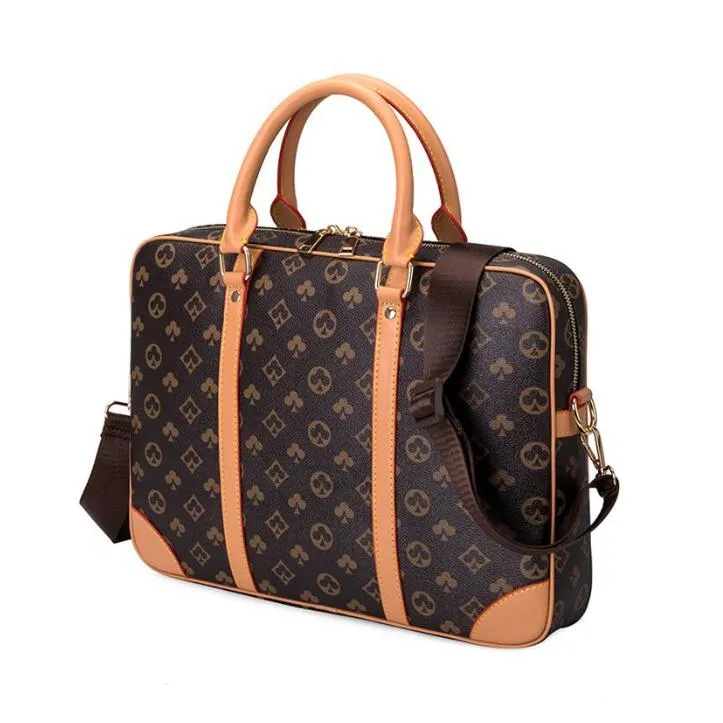 Luxurys Briefcases Leather Small Briefcase Men Business Shoulder Handbag Laptop Computer Totes Cross Body Bags