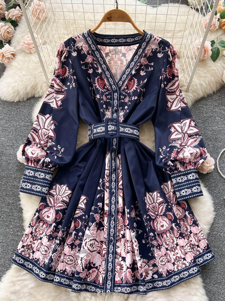 Casual Dresses 2023 Fashion Paisley Flower Dress Women' V Neck Long Lantern Sleeve Floral Print Buttons Down Sashes Short Mini Vestidos, Navy blue
Casual Dresses 2023 Fashion Paisley Flower Dress Women' V Neck Long Lantern Sleeve Floral Print Buttons Down Sashes Short Mini Vestidos, Navy blue