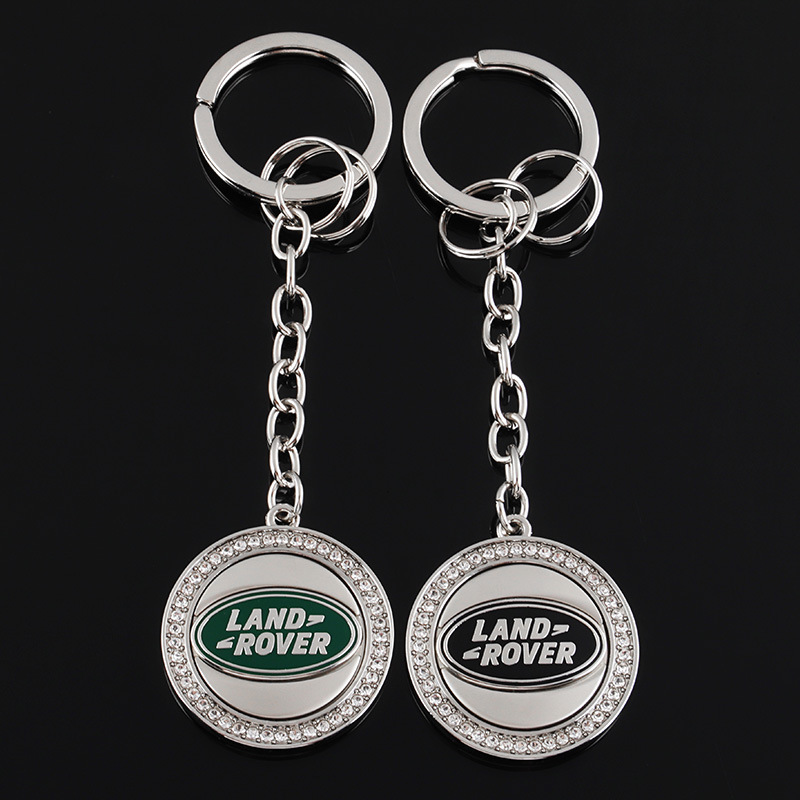 3D Metal Zinc Alloy Car Logo Key Ring Keychain Accessories For Land Rover Freelander L2 LF Range Rover Evoque 3 4 Discovery L319 L462 Velar