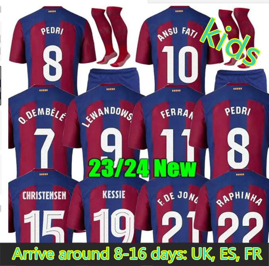 23 24 kids soccer jersey PEDRI LEWANDOWSKI GAVI camiseta de futbol FERRAN 2023 2024 ANSU FATI football shirt barca kit
23 24 kids soccer jersey PEDRI LEWANDOWSKI GAVI camiseta de futbol FERRAN 2023 2024 ANSU FATI football shirt barca kit