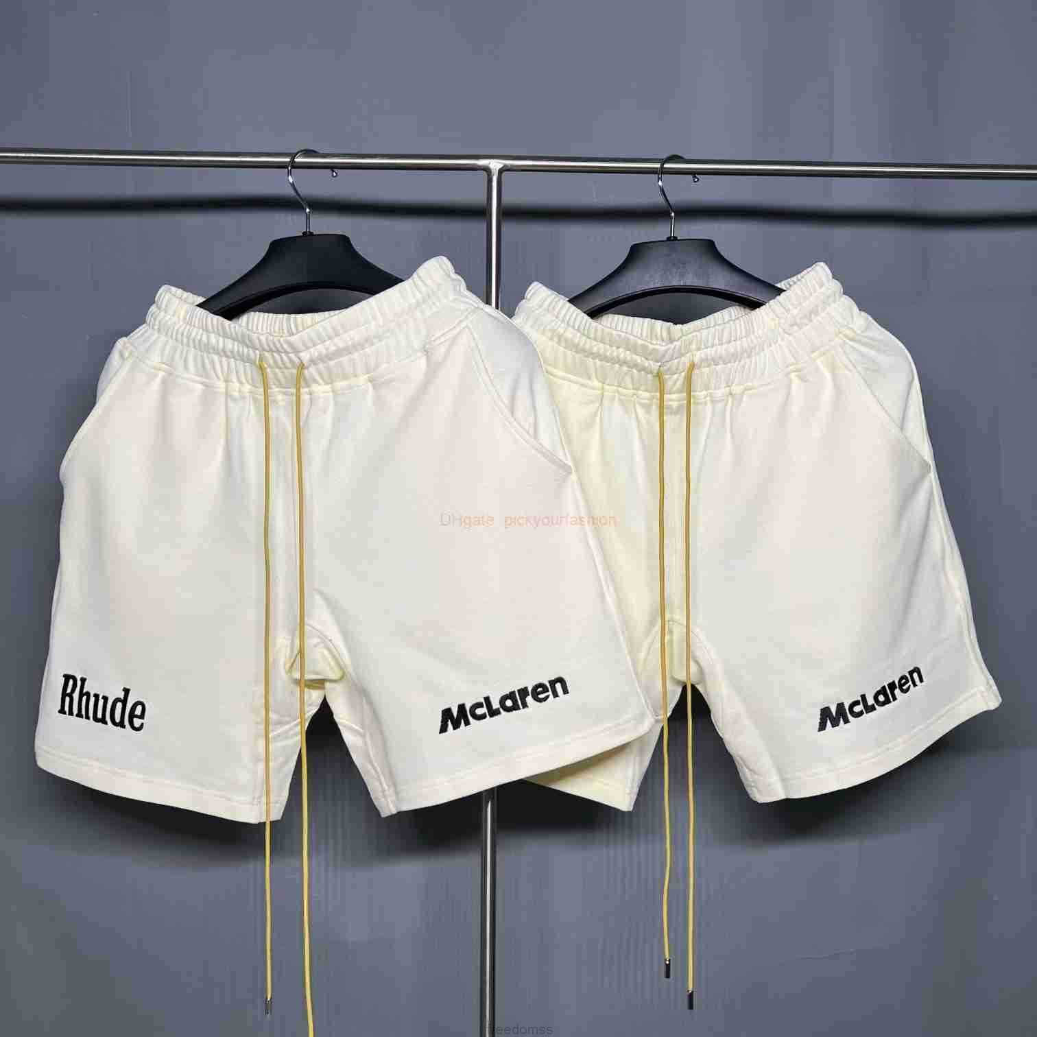 Designer Short Fashion Casual Clothing Beach shorts Rhude x Mclaren Co Branded Letter Embroidery Drawstring Pure Cotton Casual Shorts Middle Pants Sports High Stre, Apricot
Designer Short Fashion Casual Clothing Beach shorts Rhude x Mclaren Co Branded Letter Embroidery Drawstring Pure Cotton Casual Shorts Middle Pants Sports High Stre, Apricot