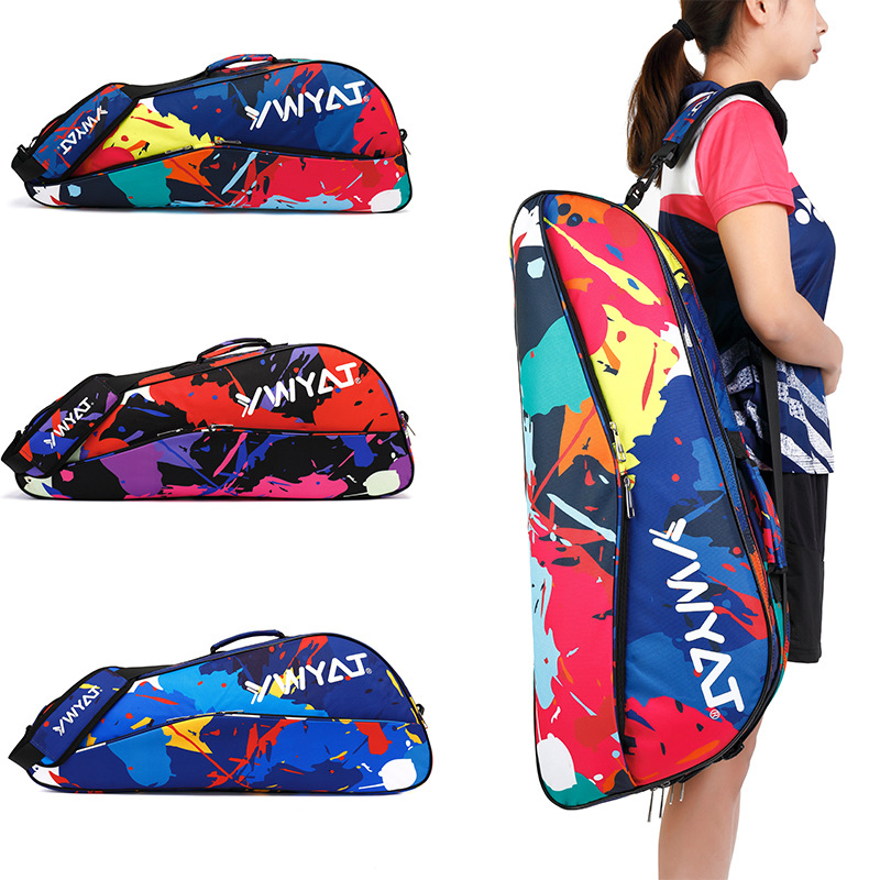 Tennis Bags Badminton Bag for 3 Rackets YWYAT Large Capacity Double Compartment Raqueteira Racquet Sports 230619
