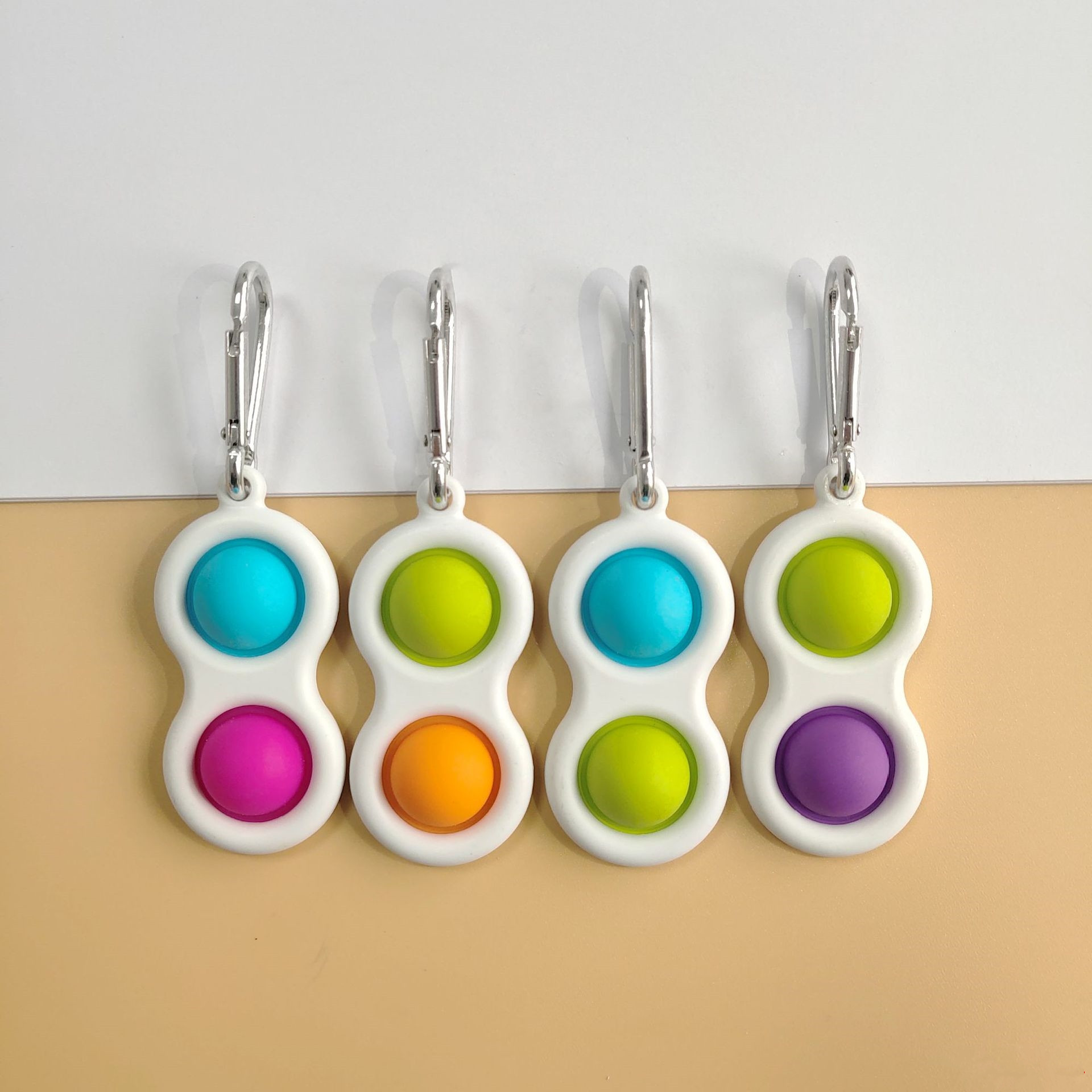 Pop Fidget Simple Dimple Toy Soft Silicone Mini Simple Dimple Anti-Stress Pushs Bubble Sensory Toys Dimple Keychain Fidget Toy