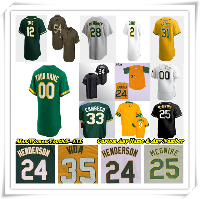 Custom Oakland Baseball Jersey JJ Bleday Jesus Aguilar Nick Allen Carlos Perez Paul Blackburn Ken Waldichuk James Kaprielian Shintaro Fujinami Smith ATHLETIC 4XL