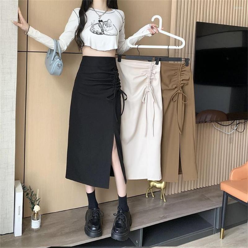Skirts 2023 Women Slit Korean Style Fashion A-line Sweet High Waist Casual Solid All-match Ladies Office Lady ZY8121, Khaki
Skirts 2023 Women Slit Korean Style Fashion A-line Sweet High Waist Casual Solid All-match Ladies Office Lady ZY8121, Khaki