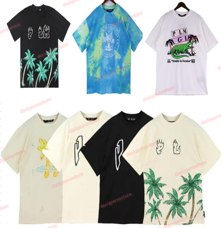

Mens T-shirt Graffiti T-shirt Palms Palmangel City Designer Limited Inkjet Graffiti Letter Printing Men's Women's Sailboat Short-sleeved Casual Hip Hop Tshirts 7f, Not sold separately (add postage)