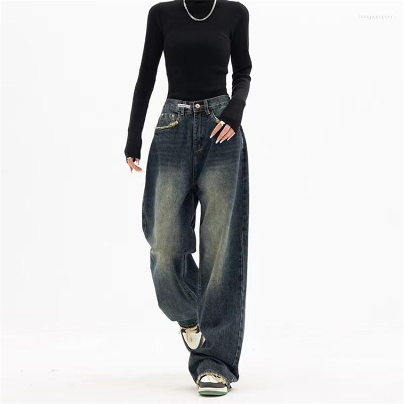 Women' Jeans Streetwear Retro Fashion 2023 Spring Women High Waist Loose Wide Leg Straight Denim Trousers Y2K Pants For Womens Clothes, Blue
Women' Jeans Streetwear Retro Fashion 2023 Spring Women High Waist Loose Wide Leg Straight Denim Trousers Y2K Pants For Womens Clothes, Blue