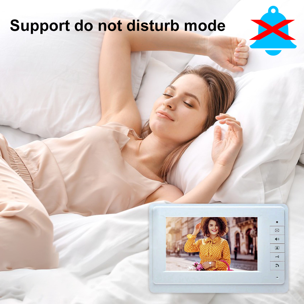 7 inch Wired Video Door Phone Video Intercom Color Screen video phone with Doorbell IR Night Vision for Home Security