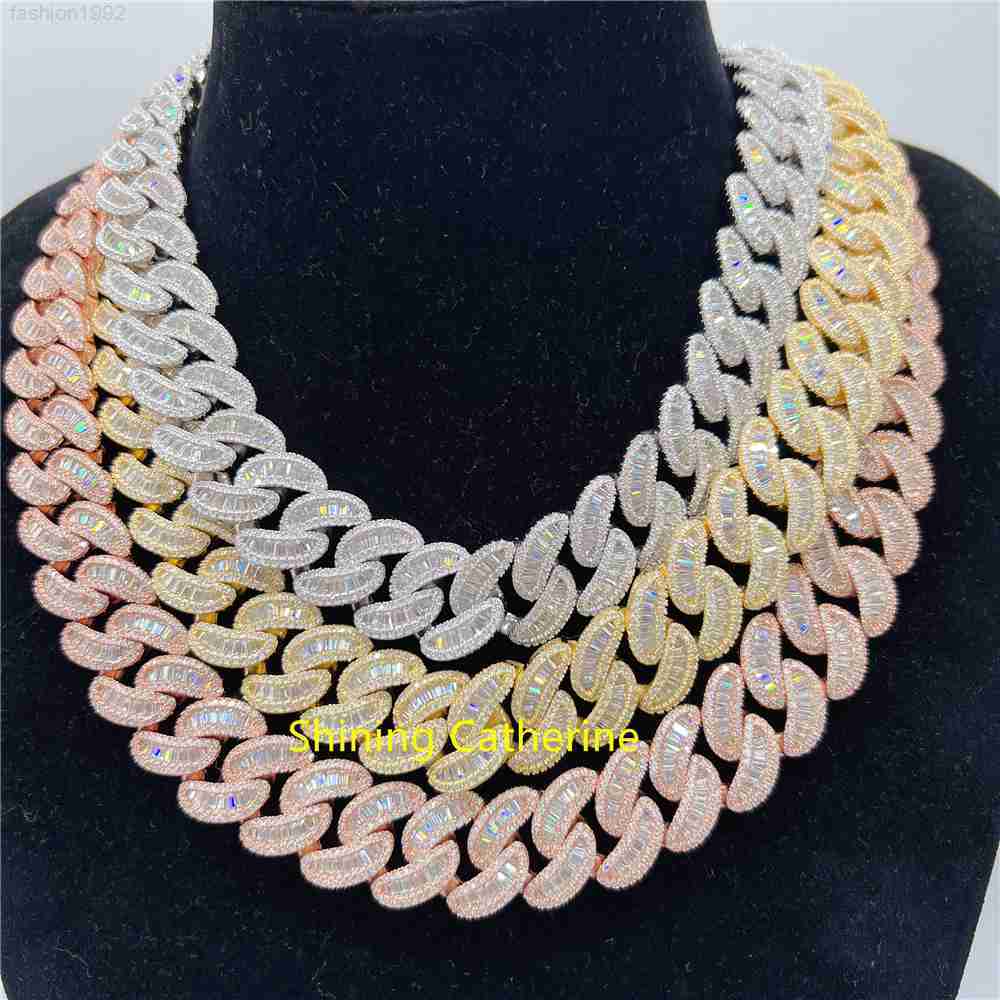 Hot Sale 20mm 16" 18" 20" 22" 24 Inches Hip Hop Bling Jewelry Men Necklace Vvs Baguette Moissanite Iced Out Cuban Chain
Hot Sale 20mm 16" 18" 20" 22" 24 Inches Hip Hop Bling Jewelry Men Necklace Vvs Baguette Moissanite Iced Out Cuban Chain