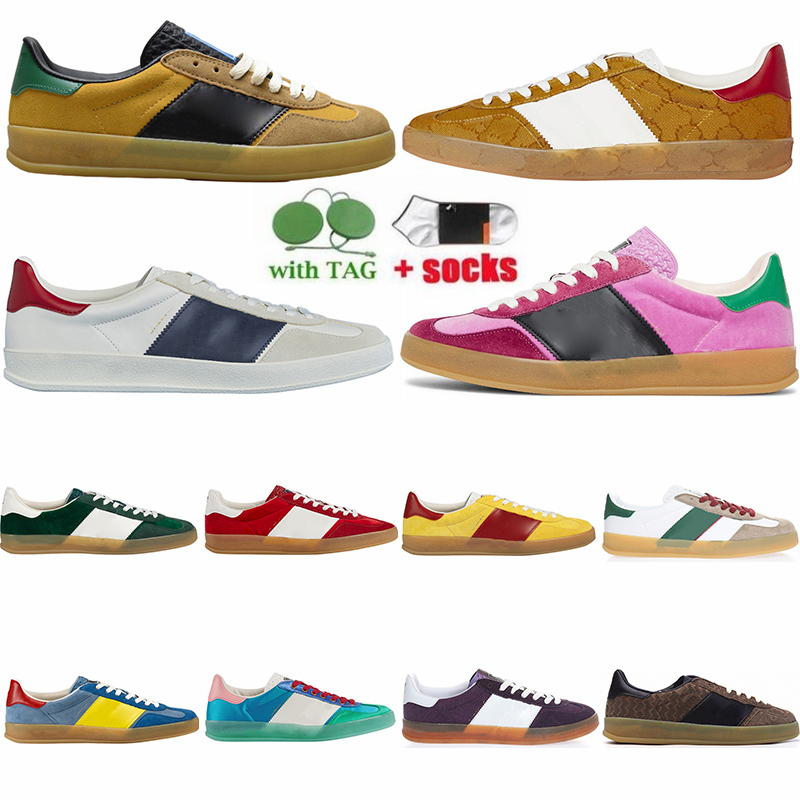 Plate-forme Casual Shoes Fashion Luxurys Designer Sneaker For Men Women Light Blue Silk Green Suede Red Velvet Flats Heels Gazelle Trainers
Plate-forme Casual Shoes Fashion Luxurys Designer Sneaker For Men Women Light Blue Silk Green Suede Red Velvet Flats Heels Gazelle Trainers