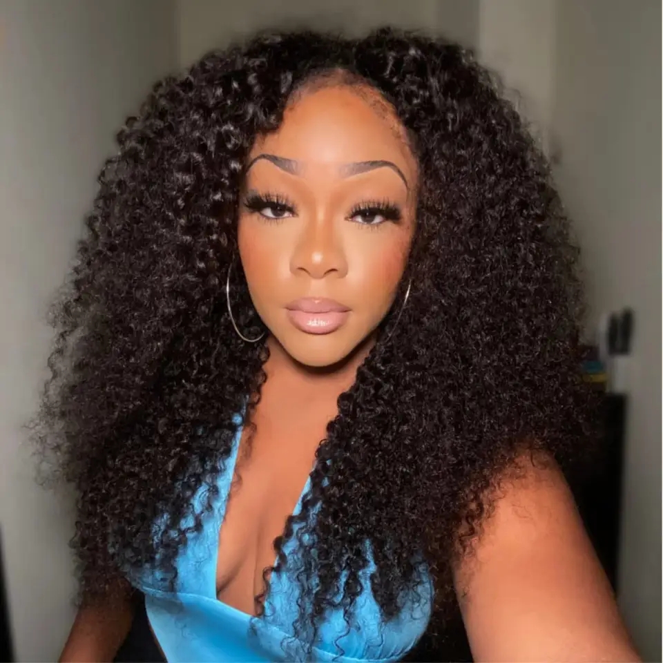 4C edge wig,4c edges lace wig 4C Kinky curly hd lace front wig virgin human hair pre plucked for women natural density