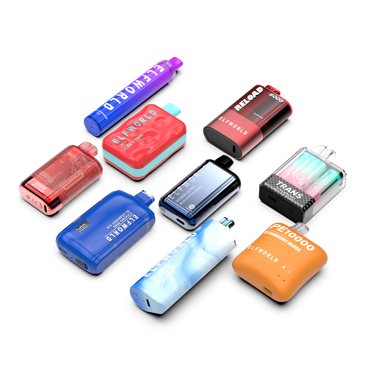 Authentic ELFWORLD 2500 5000 6000 7000 8500 10000 Puffs Disposable E cigarettes vape Box desechable 650mah battery disposables vapes Electronic Cigarettes
Authentic ELFWORLD 2500 5000 6000 7000 8500 10000 Puffs Disposable E cigarettes vape Box desechable 650mah battery disposables vapes Electronic Cigarettes