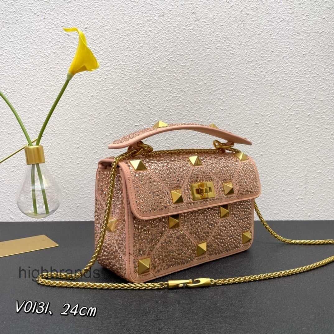 Crystal Shiny Bags Designer New Luxurys Women Handbag Lady Rivet Diamond Valentino Embedding Fashion Handheld Shoulder Crossbody Women's Chain 2 0JLO, Purple silver chain
Crystal Shiny Bags Designer New Luxurys Women Handbag Lady Rivet Diamond Valentino Embedding Fashion Handheld Shoulder Crossbody Women's Chain 2 0JLO, Purple silver chain