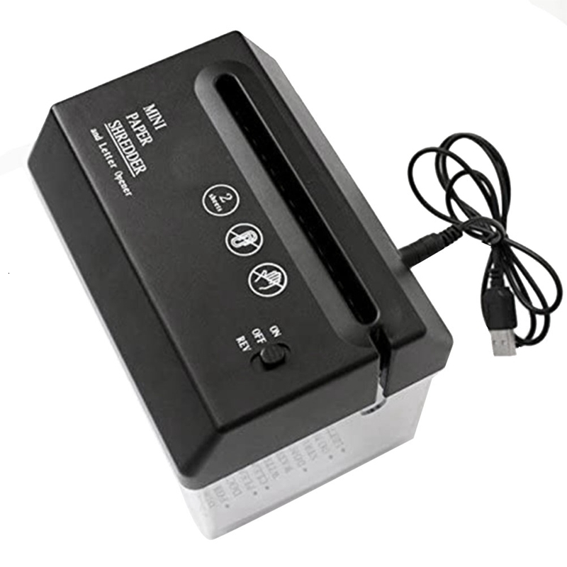 Shredders 1 Piece Electric Paper Shredder Documents Paper Cutting Tool Portable For Home Office 230620
