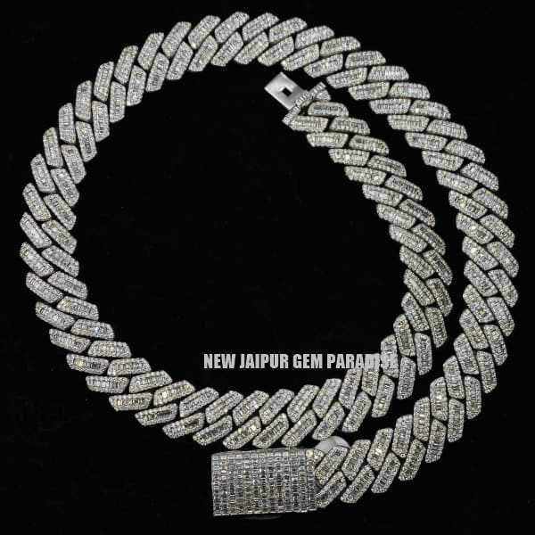 14mm Cuban Link Chain | Vvs Quality Baguette Moissanite Diamond | Heavy 925 Sterling Silver | White Gold Plated | Gift for Men
14mm Cuban Link Chain | Vvs Quality Baguette Moissanite Diamond | Heavy 925 Sterling Silver | White Gold Plated | Gift for Men