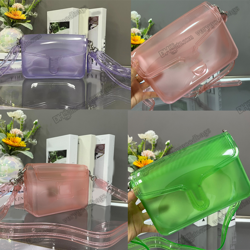 PVC Candy Jelly Tabby Transparent Shoulder Bag Designer Handbag Clear Summer CrossBody Flap Messenger Bags Buckle Clutch sacoche borse letters lady cross body
PVC Candy Jelly Tabby Transparent Shoulder Bag Designer Handbag Clear Summer CrossBody Flap Messenger Bags Buckle Clutch sacoche borse letters lady cross body